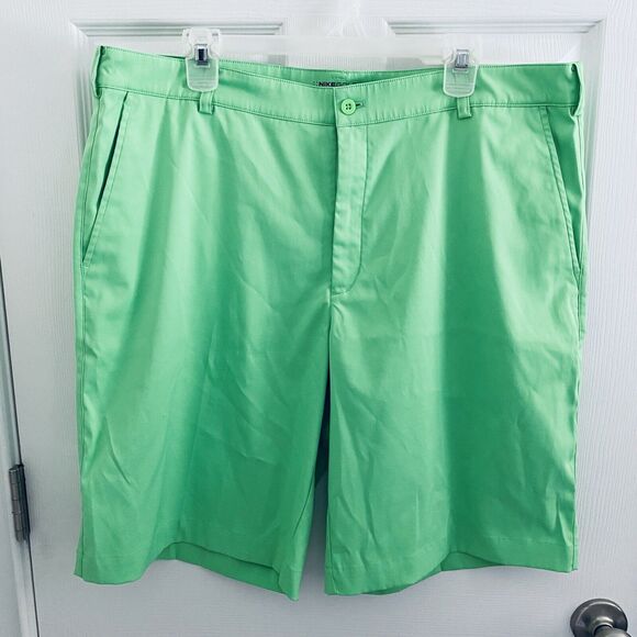 Nike Golf Chino Shorts Mens 38 Dri-Fit Tour Performance Lime Bright Polyester - Picture 1 of 10